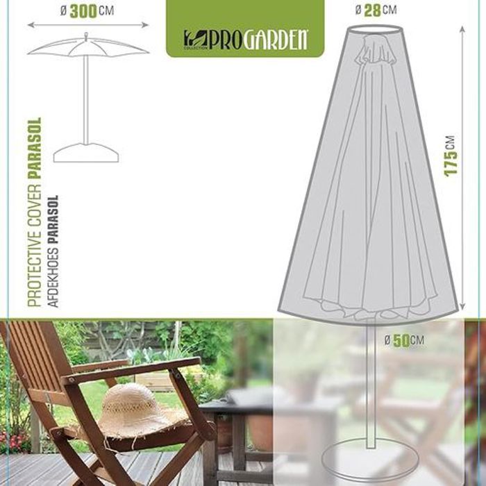 Housse de protection pour parasol - MARQUE - Modèle - Imperméable - Polyester Oxford 420D - Cylindrique