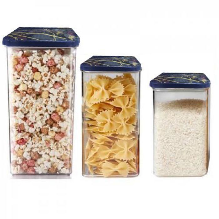 Lot de 3 Boites Hermétiques de grande capacité en Plastique, Stocker les Céréales