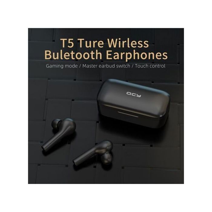 Écouteurs sans fil - T5 - Bluetooth 5.1 - Autonomie 25h - Contrôle tactile - Stéréo HD