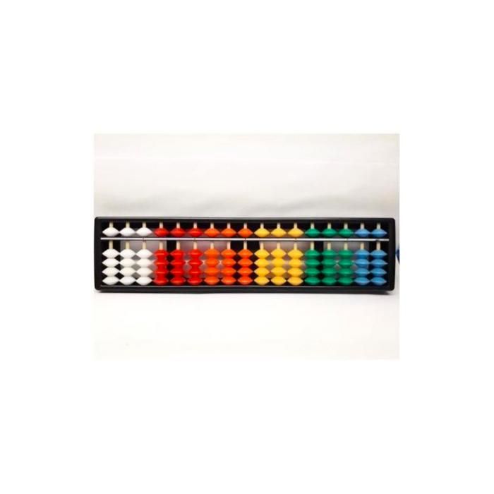 Abacus Soroban Multicolore 17 Colonnes - Outil d'Apprentissage du Calcul Mental