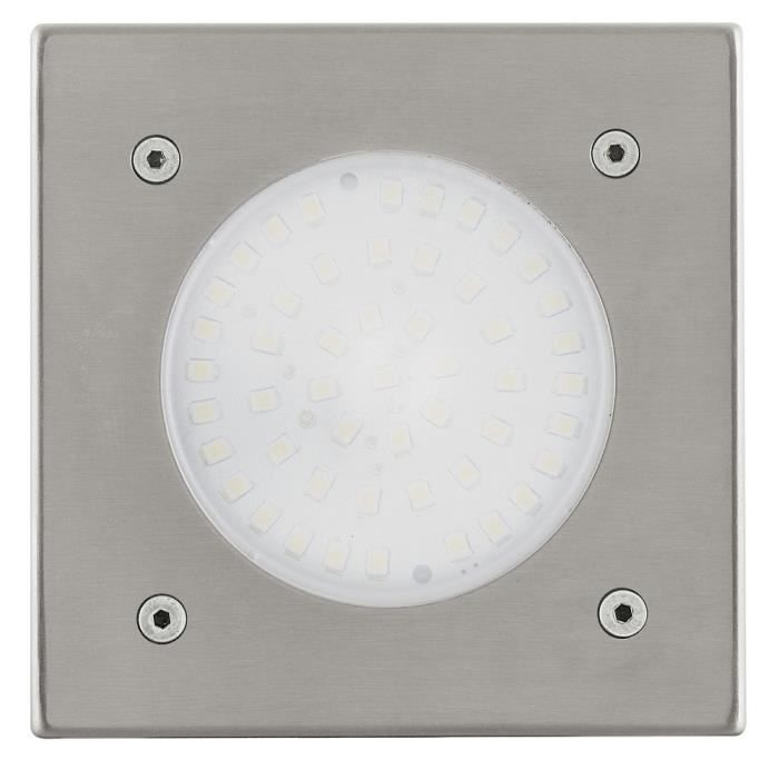 Spot d'extérieur encastrable LED Lamedo - Eglo - Blanc Chaud - Carré 10x10cm