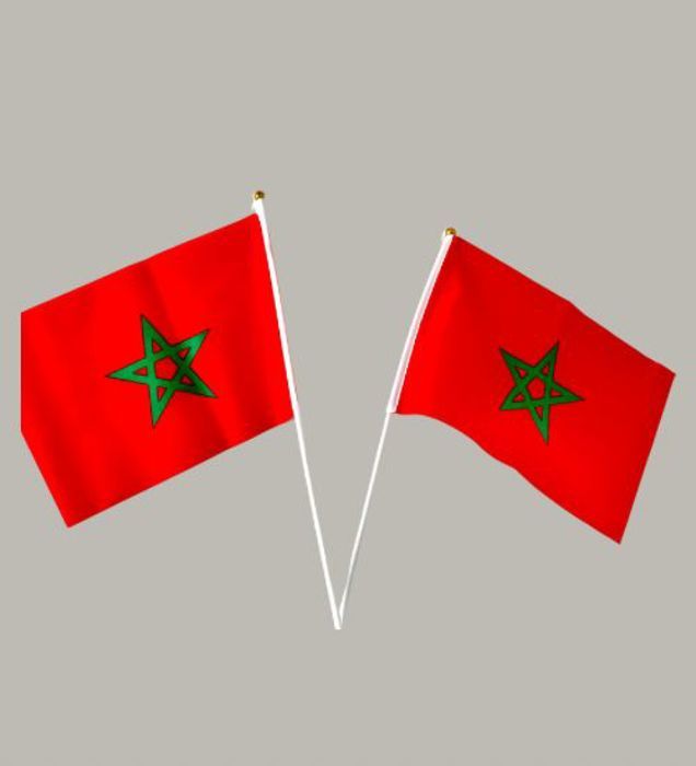 Drapeaux - DIMA MAROC - Lot de 10 - 30cm x 20cm - Rouge - Football