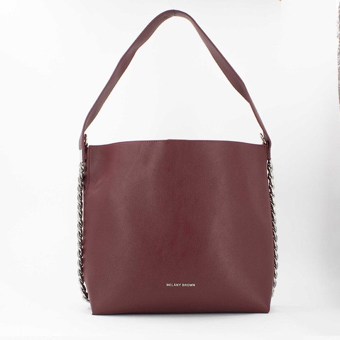 Sac à main - MELANY BROWN LONDON - MYSTIC - Bordeaux - Simili cuir lisse - Fermeture aimantée