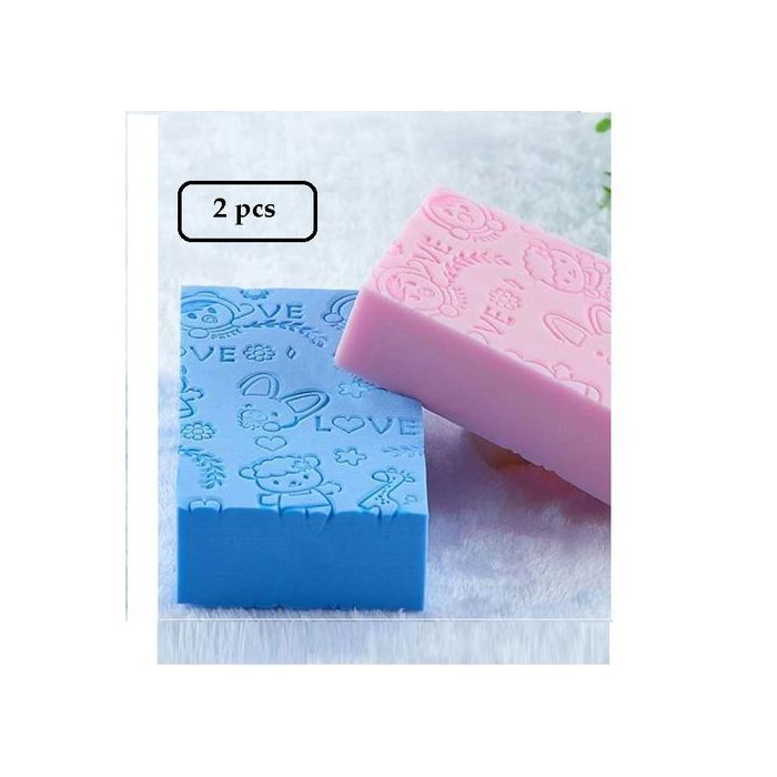 Ensemble de 2 Éponges Exfoliantes Douces pour Nettoyage et Massage Corporel
