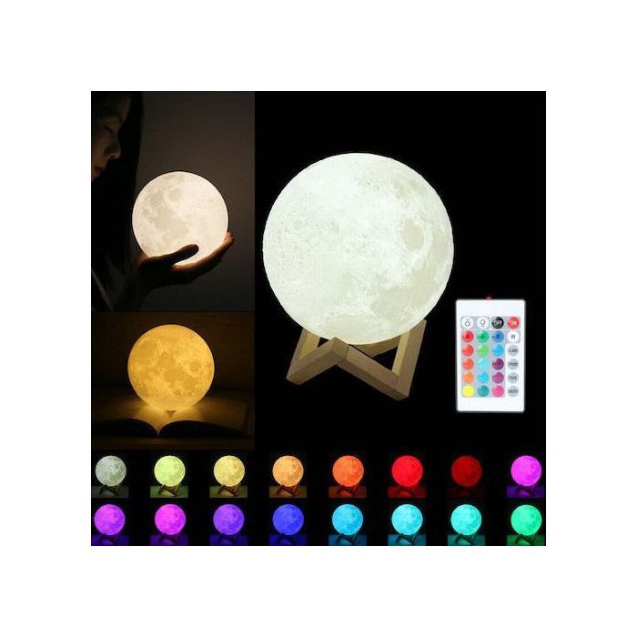 Moon light Lampe LED, La Lune Lumineuse, 3D, Rechargeable