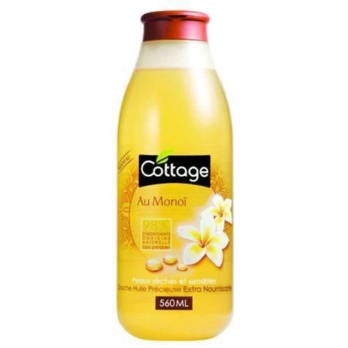 Gel Douche - COTTAGE - Huile Précieuse Extra Nourrissante - Monoï - 560ml - Sans Parabène