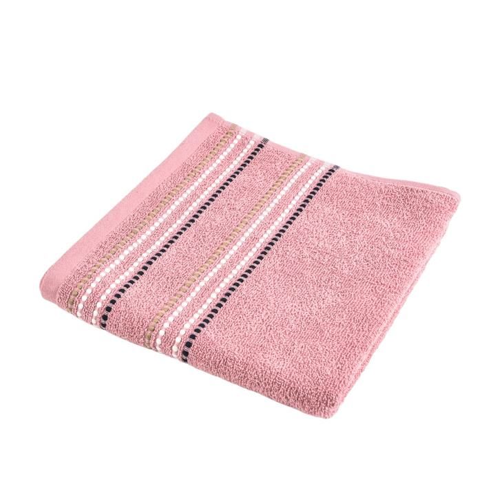 SERVIETTE JACQUARD ROSE MARTIA 50X90 - 360 G