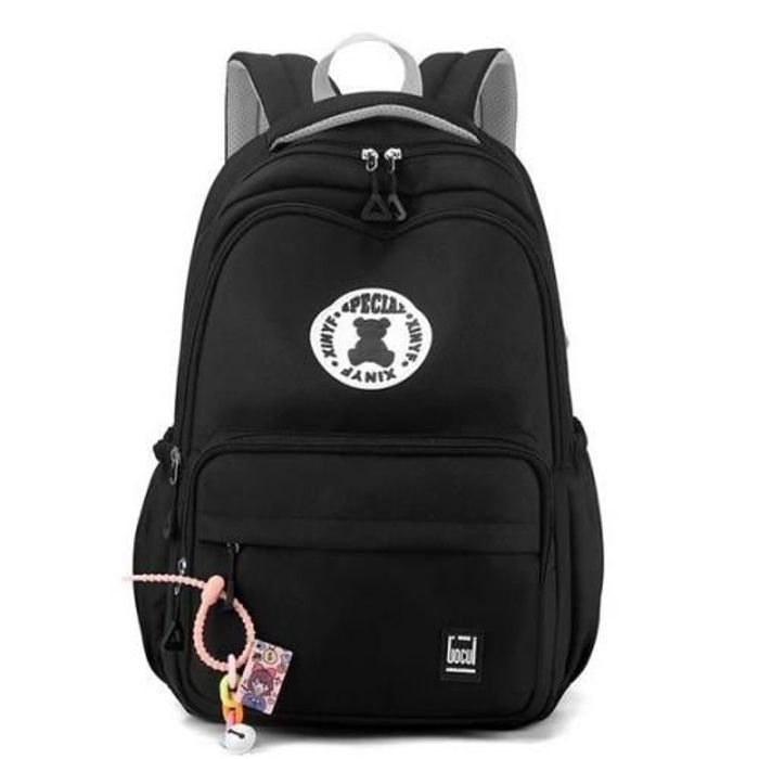 Sac à dos d'école, cartable pour PC, collège, lycée, scolaire, loisirs, voyage Noir