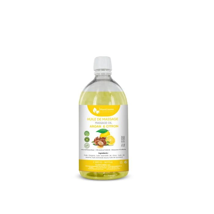 HUILE DE MASSAGE ARGAN ET CITRON 500 ml