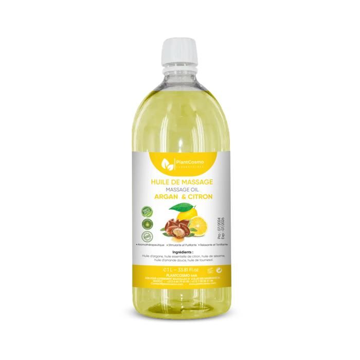 HUILE DE MASSAGE ARGAN ET CITRON 1l