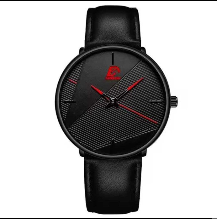 Montre - Minimaliste - Homme - Ultra-Mince - Cuir/Acier inoxydable - Quartz