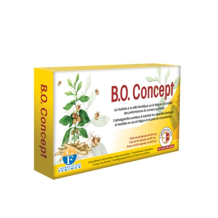 Complément alimentaire - Fenioux - B.O. Concept - 60 Gélules - Rhodiola - Ashwagandha - Vegan