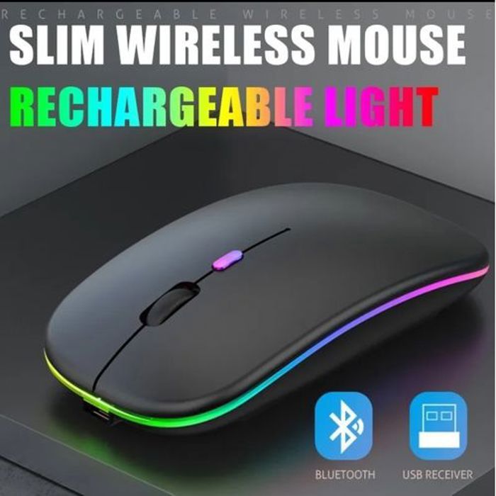 Souris sans fil - Bonne qualité - Rechargeable - 4000 mAh - DPI réglables - Noir