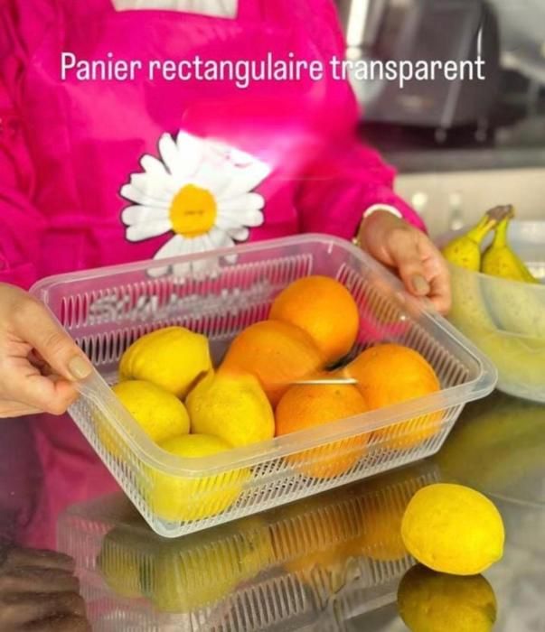 Paniers rectangulaires - Non spécifié - 30cm/25cm - Plastique alimentaire - Multiusage - Transparent
