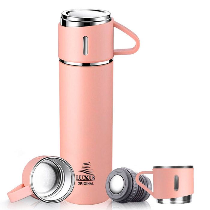 Thermos 3 tasses chaud et froid 500 ml - LUXUS bouteille pink