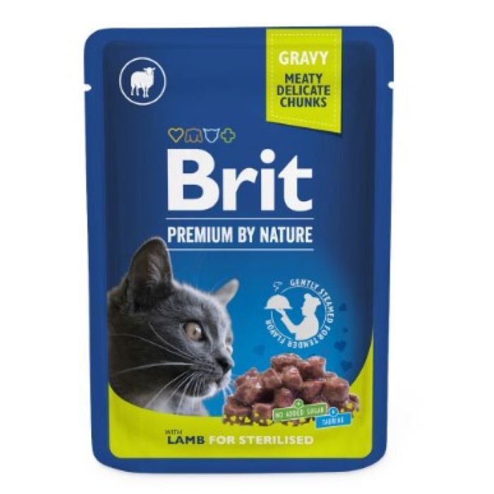 Brit Premium Chat avec Agneau pour Stérilisé 100g