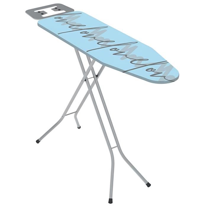 Planche à Repasser 107×30 cm, housse 100 % coton respirante, Surface métallique , structure stable antidérapante, support durable