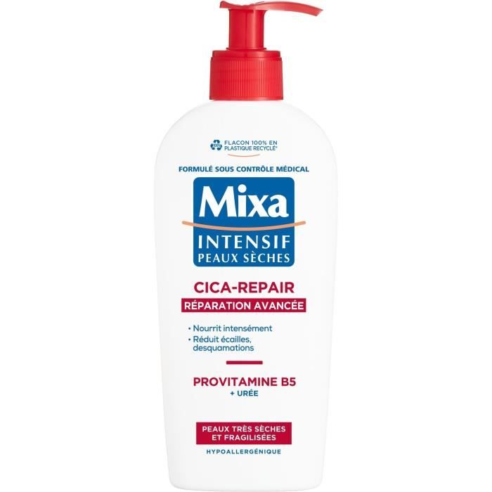 Lait corps réparateur cica - MIXA - Intensif - Peaux Sèches - 250 ml
