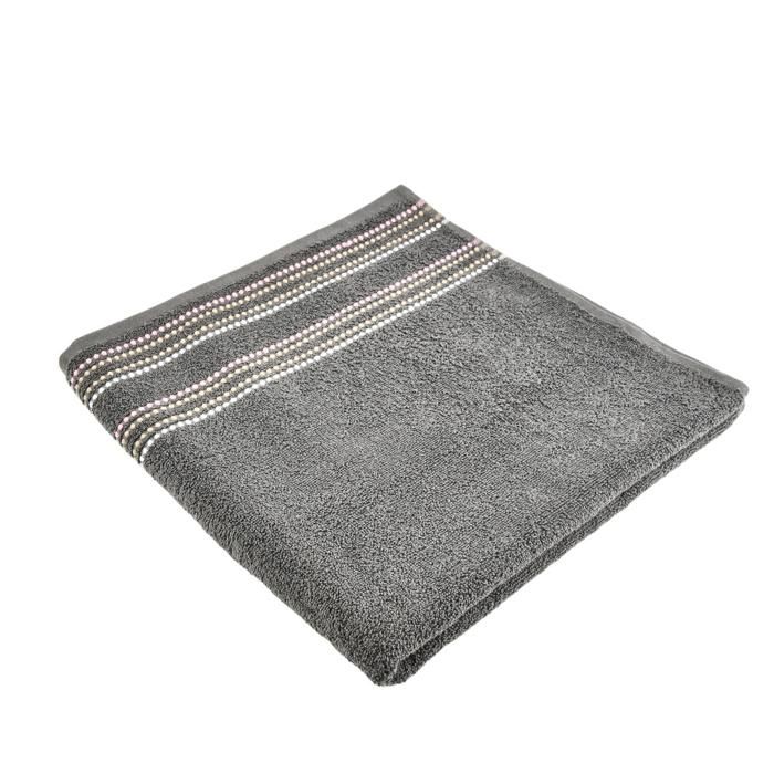 DRAP DE DOUCHERAP DOUCHE JACQUARD 70X140 GRIS MARTIA