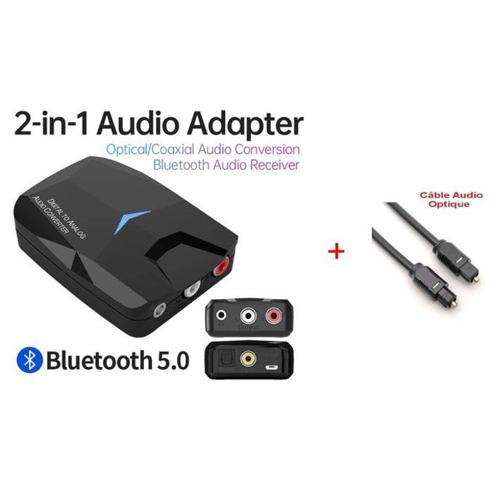 Wireless Convertisseur audio numérique vers analogique Récepteur sans fil Bluetooth 5.0