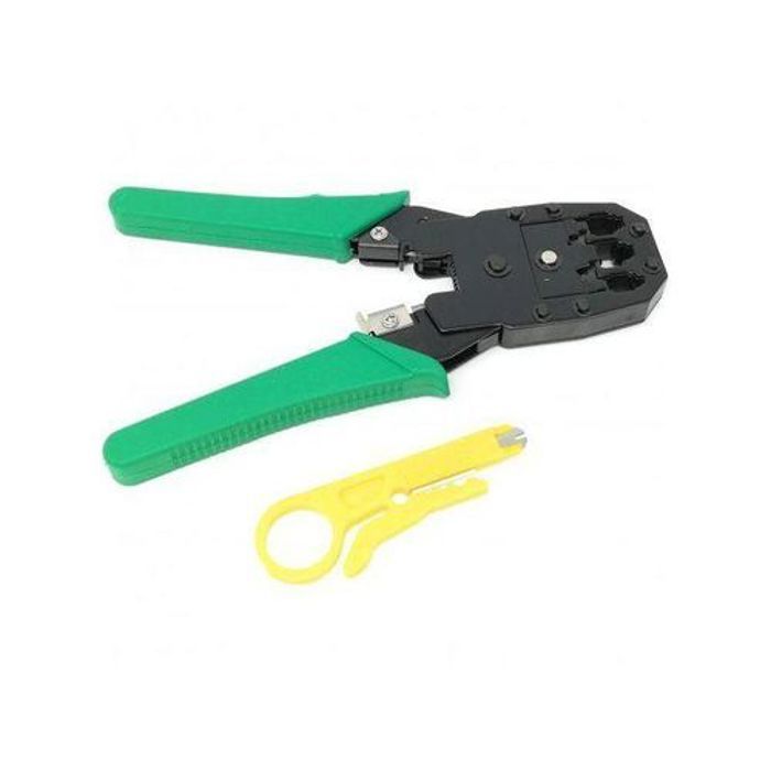 Pince à sertir pour câble réseau RJ45 / RJ12 / RJ11 + Mini dénudeur de fil Portable