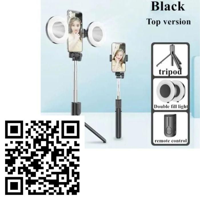 Perche à selfie - Non spécifié - Modèle non spécifié - Bluetooth - 2 lumières - Télécommande amovible