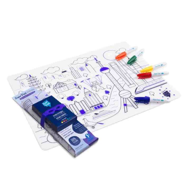 Set en silicone à colorier - Ville futuriste