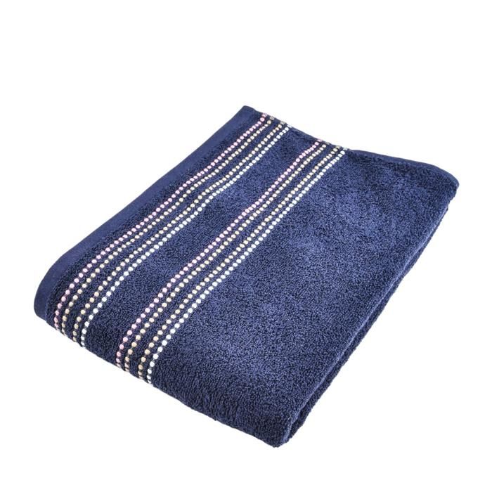 DRAP DOUCHE JACQUARD 70X140 BLEU MARTIA