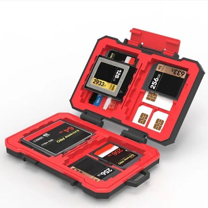 Porte carte etui SD étanche Desiontal étui de grande capacité 34 emplacements