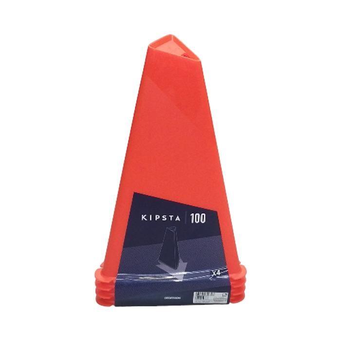 Lot de 4 cônes d'entrainement Essential 30 cm orange