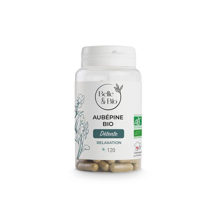 Belle&Bio Aubépine Bio - détente et bonnes humeur - 120 gélules - Made in France