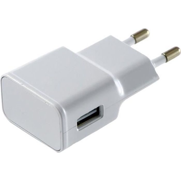 Laddare för Väggkontakt - Phonillico® - Kompatibel med Samsung Galaxy S10 S10+ S10E - Micro USB - 2A - Vit