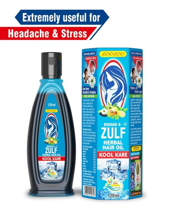 Huile capillaire aux herbes LooLoo Roshan-e-Zulf 120 ml