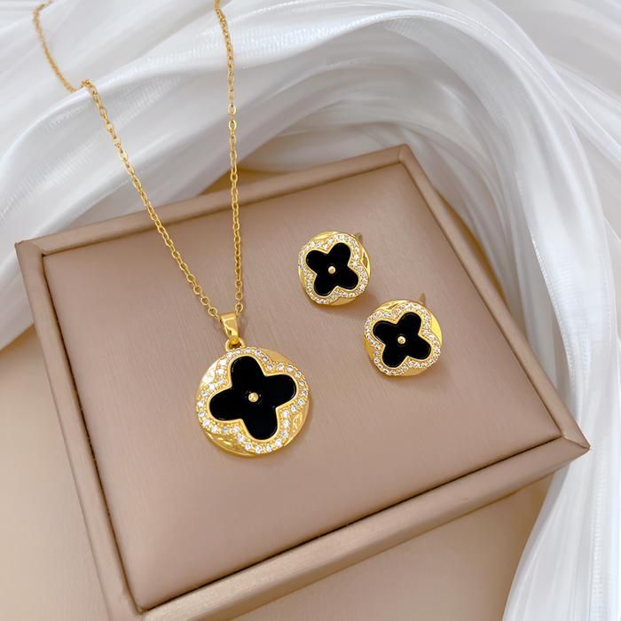 Ensemble de Bijoux - EGO - EGO031 - Dorée - Acier - Cristal