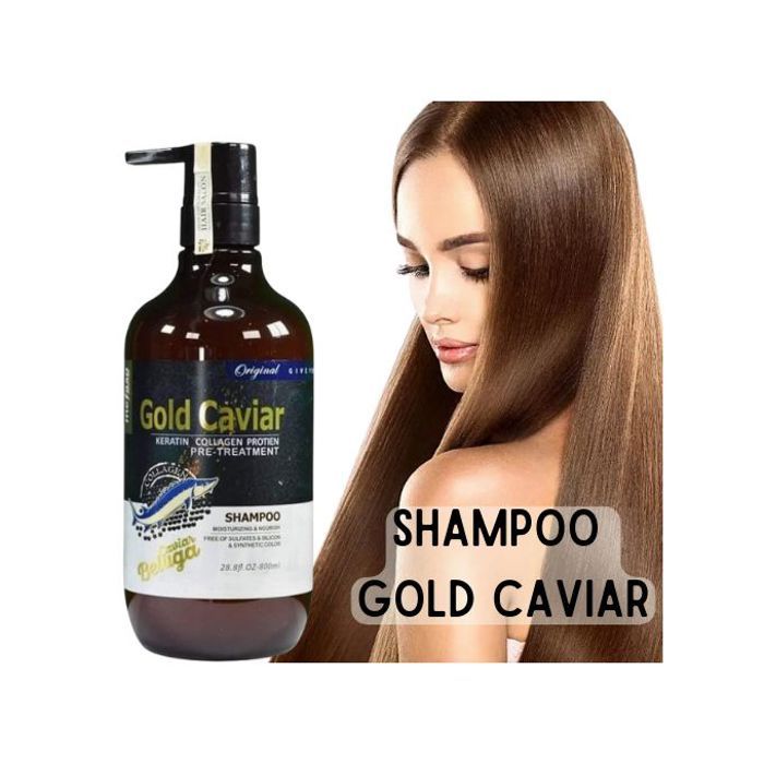 Original Shampoing Gold Caviar pour le soin des cheveux, prévient la chute des cheveux