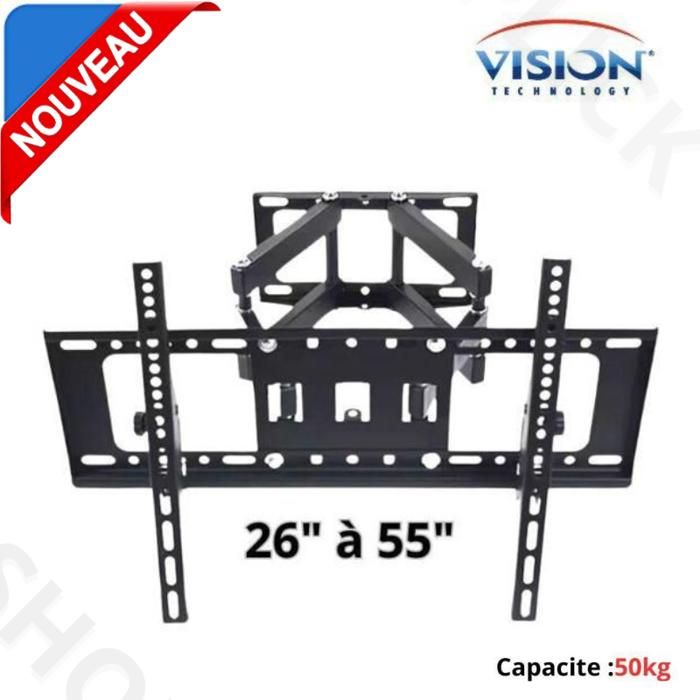 Support mural  pour téléviseurs LCD LED à écran plat de 26 à 55 pouces 50 KG