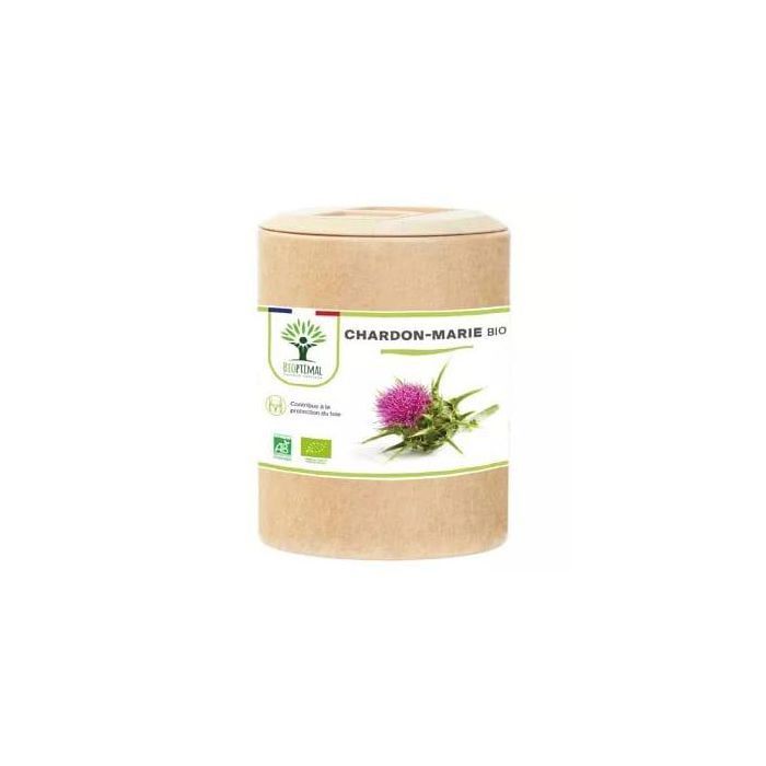 Bioptimal Chardon Marie Bio - Foie Digestion Glycémie, défenses immunitaires. 200 gélules - Made in France