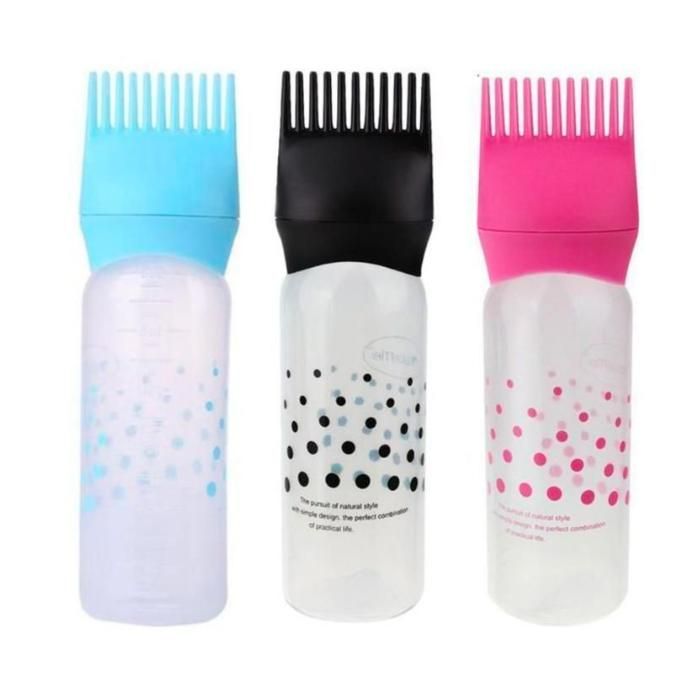 3 Bouteille de Shampoing Colorant pour Cheveux, Peigne à Huile, Brosse Applicateur, Outil de Coiffure