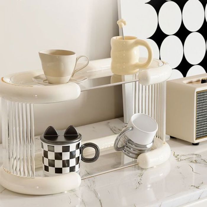 Support a tasses de comptoir a 2 niveaux
