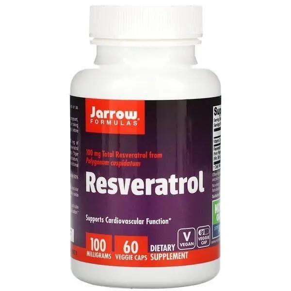 JARROW FORMULAS Resveratrol 100mg (Resvératrol) 60 Gélules Végétariennes