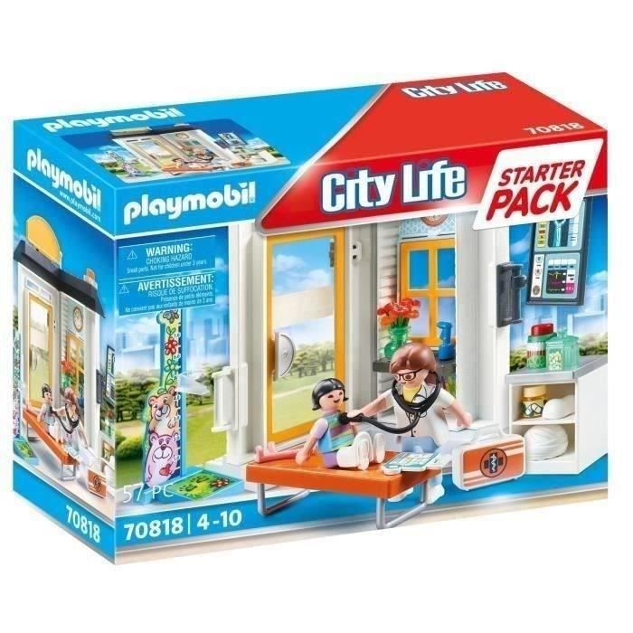 PLAYMOBIL 70818 Starter Pack Cabinet de pédiatre, L'Hôpital, City Life, Dès 4 ans