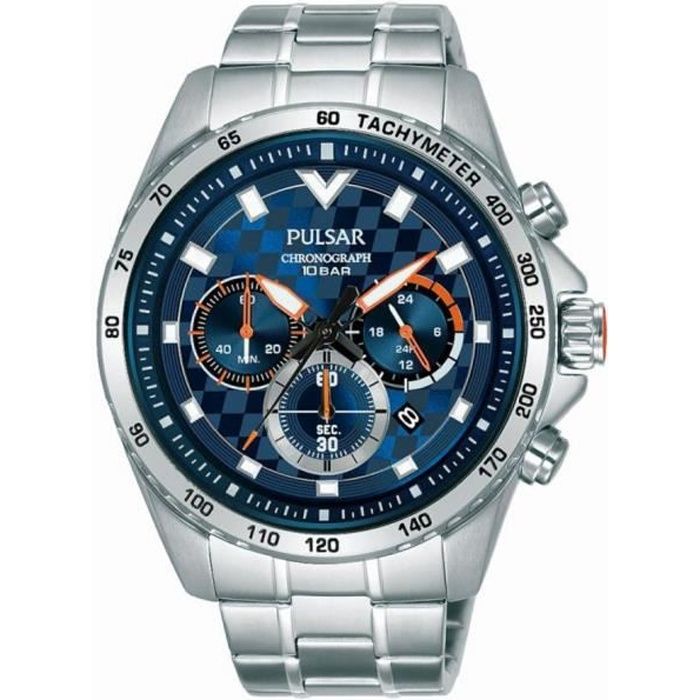 Montre Homme - PULSAR - PT3A55X1 - Quartz - Étanchéité 10 ATM - Cadran Bleu