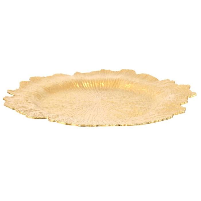 DESSOUS D ASSIETTE GOLD 33CM M12 Rayé