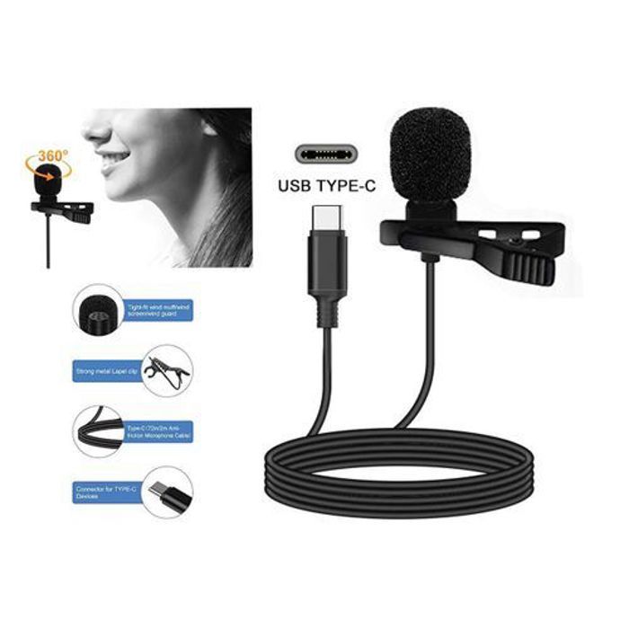 Microphone Audio Port Type C, Enregistrement Audio Vidéo, Micro cravate