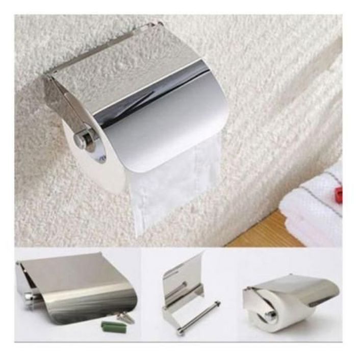 Porte-papier hygiénique - GENERIC - Acier inoxydable - Gris - Moderne - Facile à installer
