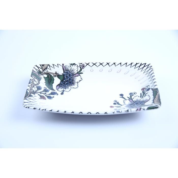 Plat rectangulaire - GENERIC - Basac - 26x16,5cm - Porcelaine - Violine