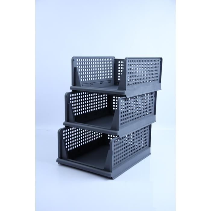 Étagère organisateur - GENERIC - LN-3008-07 - 3 niveaux - Anthracite - Design contemporain
