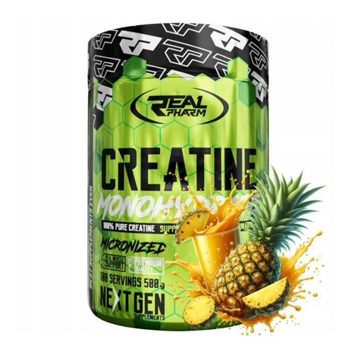 Creatine Monohydrate 500 g Pineapple - Creatine Monohydrate, Force, Récupération & Prise de Mass