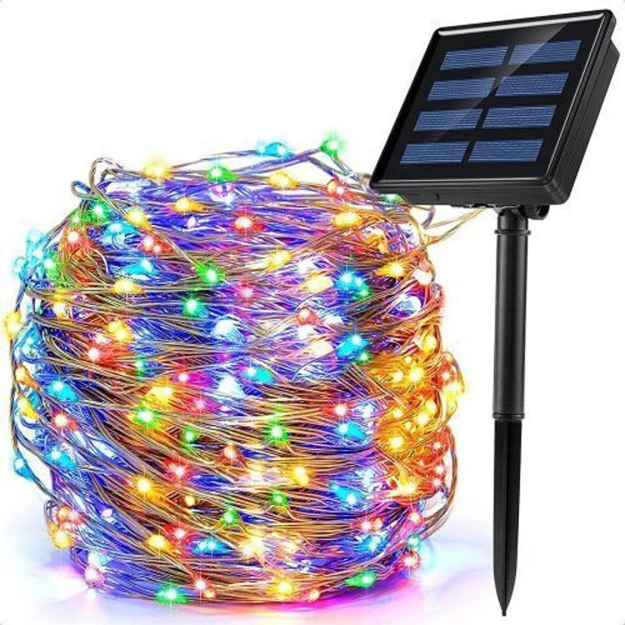 Guirlande Lumineuse (Multicolore) Solaire Extérieur 100 LED