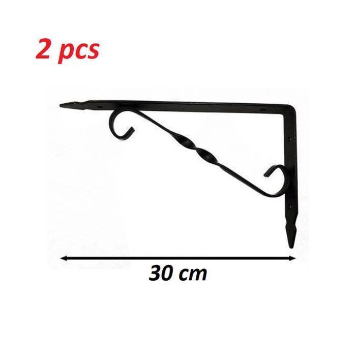 2 pcs de supports d'étagère en fer pour plusieurs, très solide 30 cm